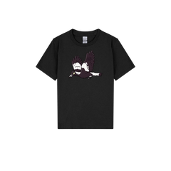Black front flat lay