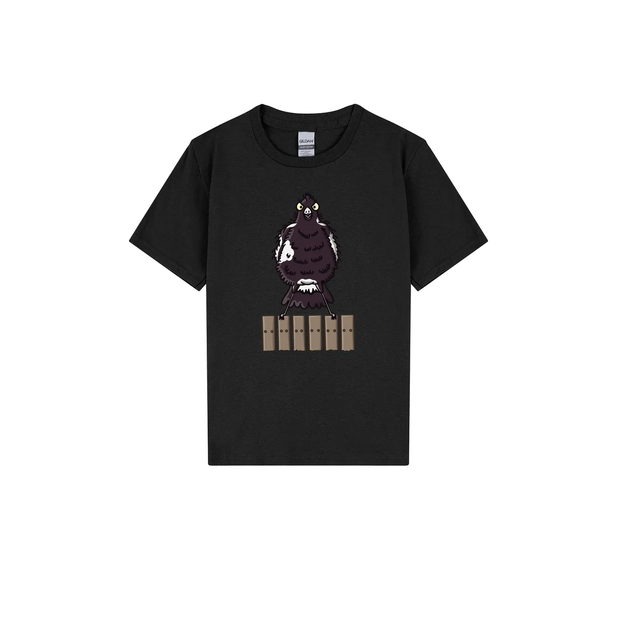 Black front flat lay